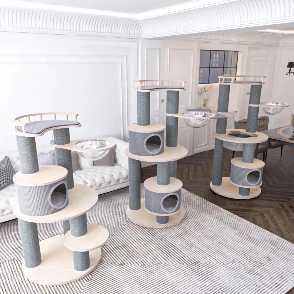 Elegant Cat Tower In Deluxe Climbing Frame Style Indoor Use