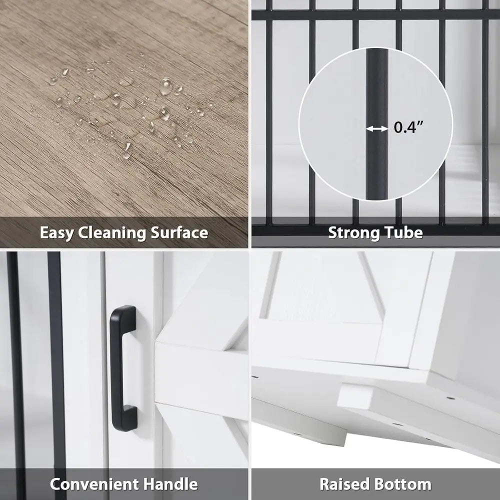 Indoor Dual Function Furniture Style Dog Crate With Storage Drawer