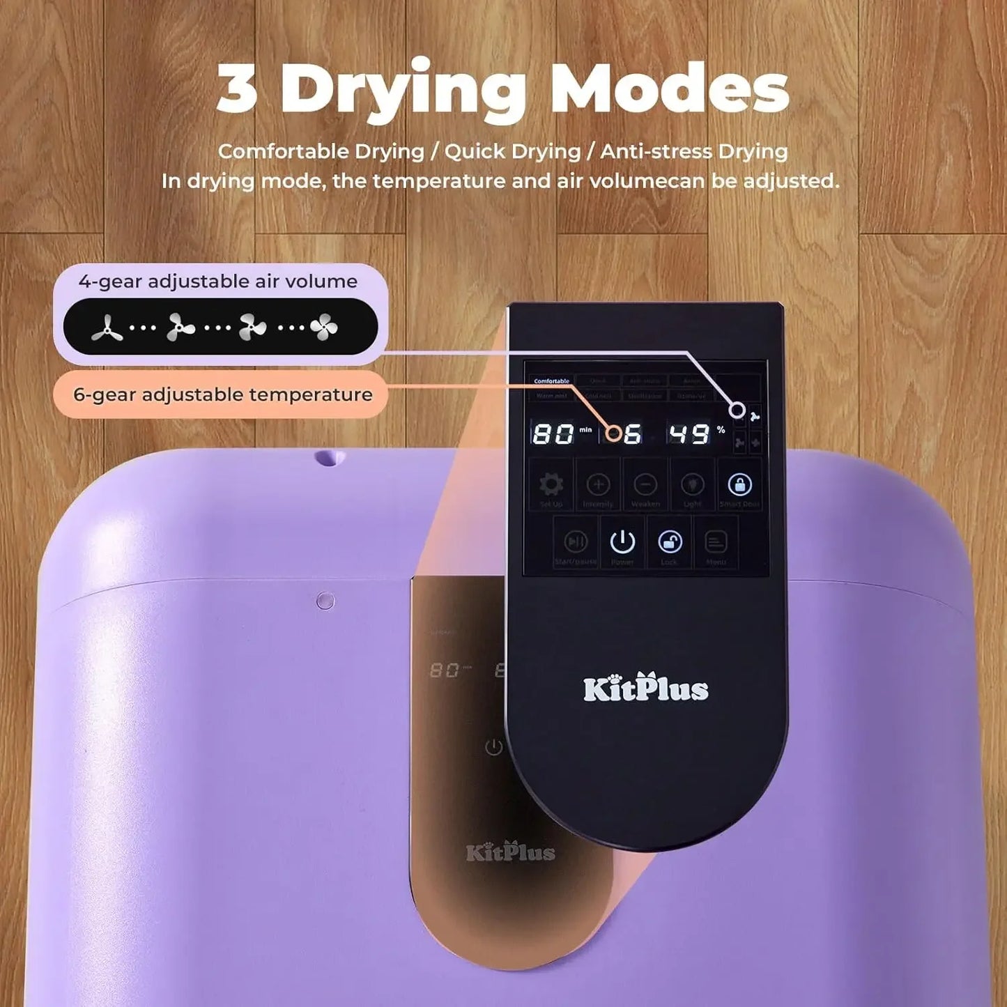 Ultra Quiet Pet Dryer Box With Smart Temperature Control