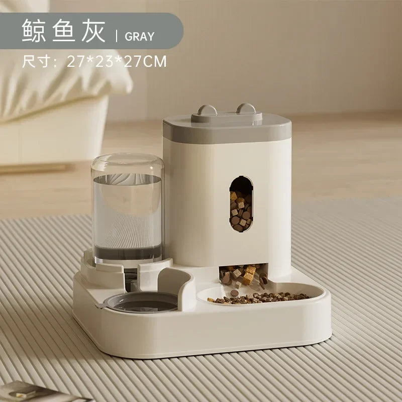 Automatic Cat And Dog Feeder With Water Fountain Large Capacity