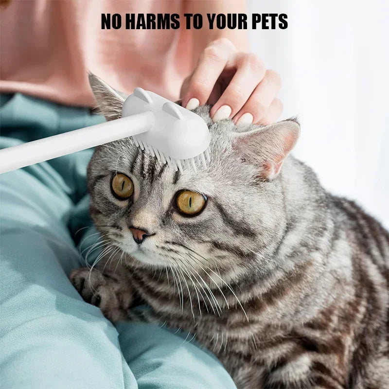 Hign-concerned 2in1 Cat Massager Brush Deshedding Comb