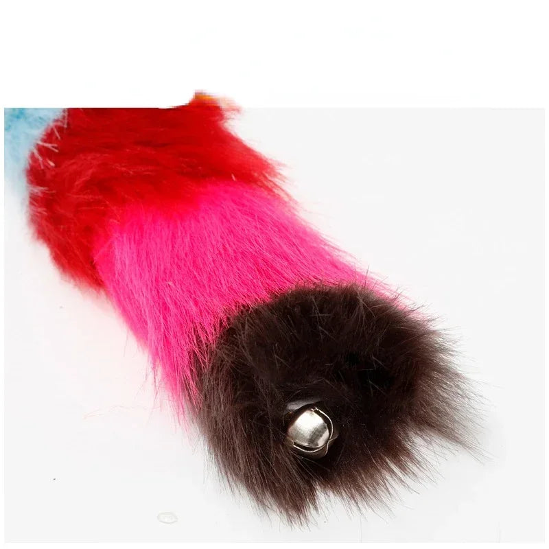 Guangdong Real Rabbit Fur Cat Toy Mouse With Bells