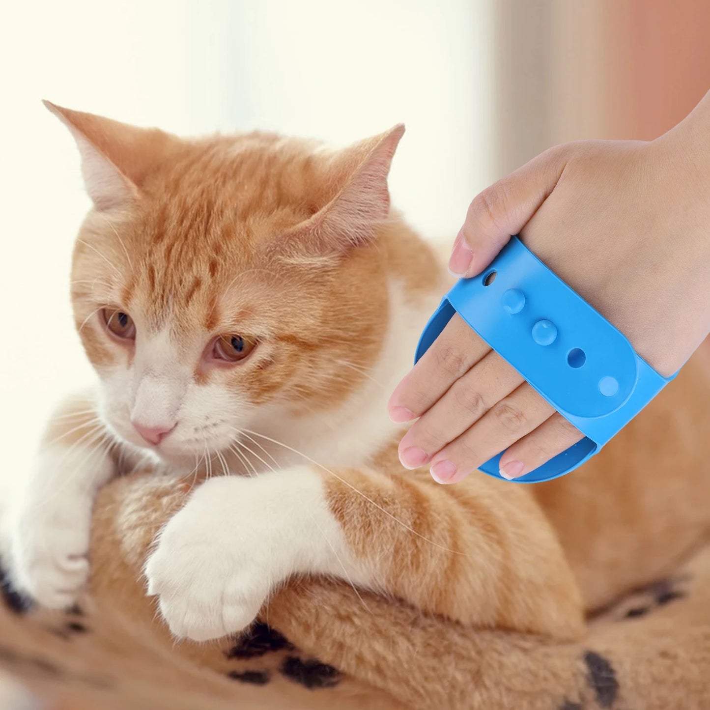 APWIKOGER Pet Grooming Kit Silicone Dog Bath Gloves Brush Toothbrush