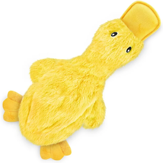 High Concerned Interactive Crinkle Squeaky Duck Dog Toy for Chewers