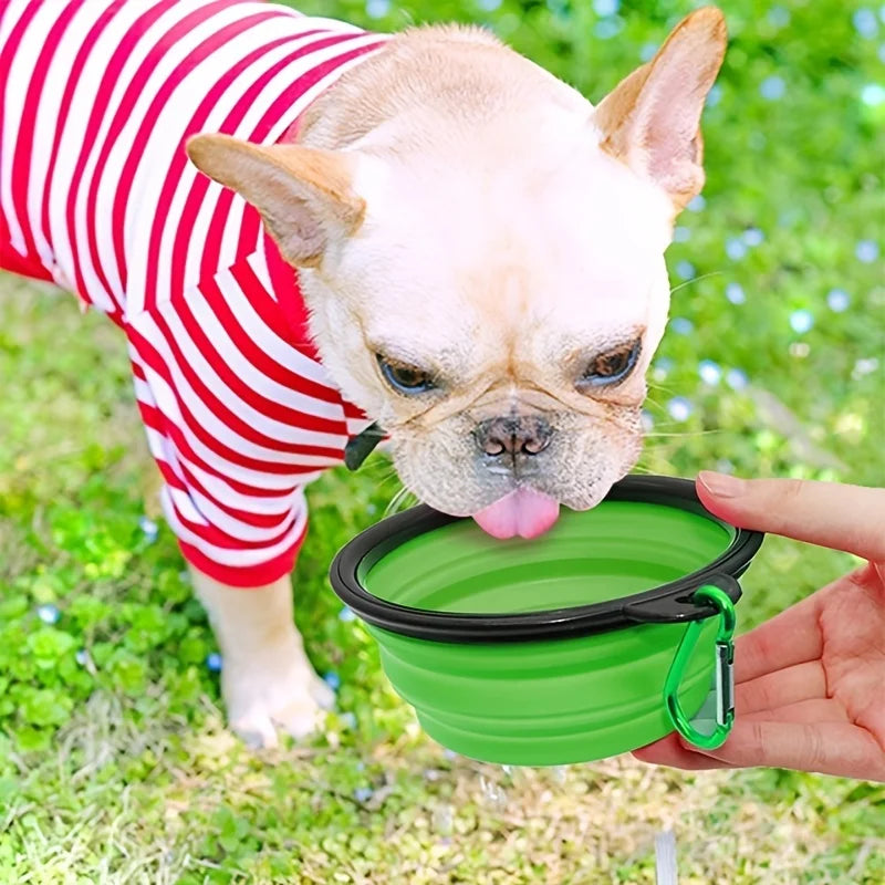 Portable Cat And Dog Food Bowl TPR Silicone Collapsible
