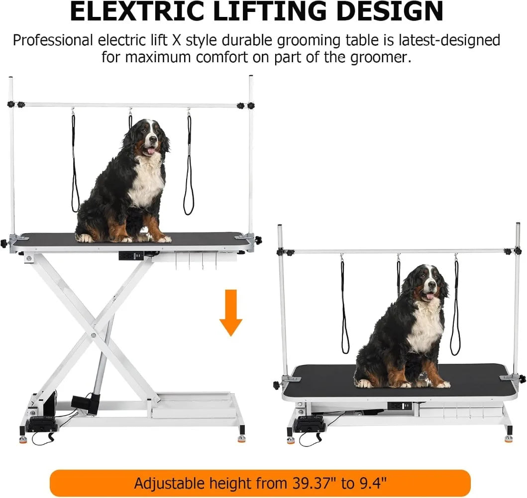 Electric X Shaped Lift Pet Grooming Table for Dogs
