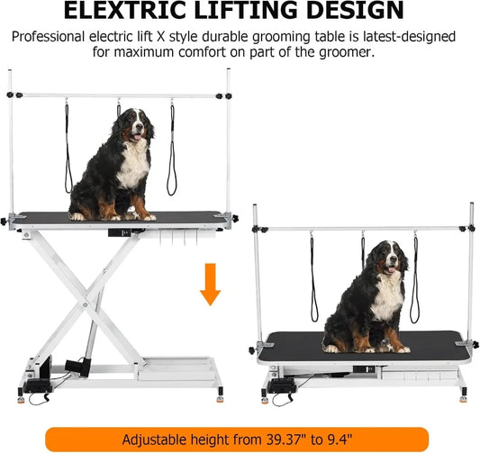 Electric X Shaped Lift Pet Grooming Table for Dogs