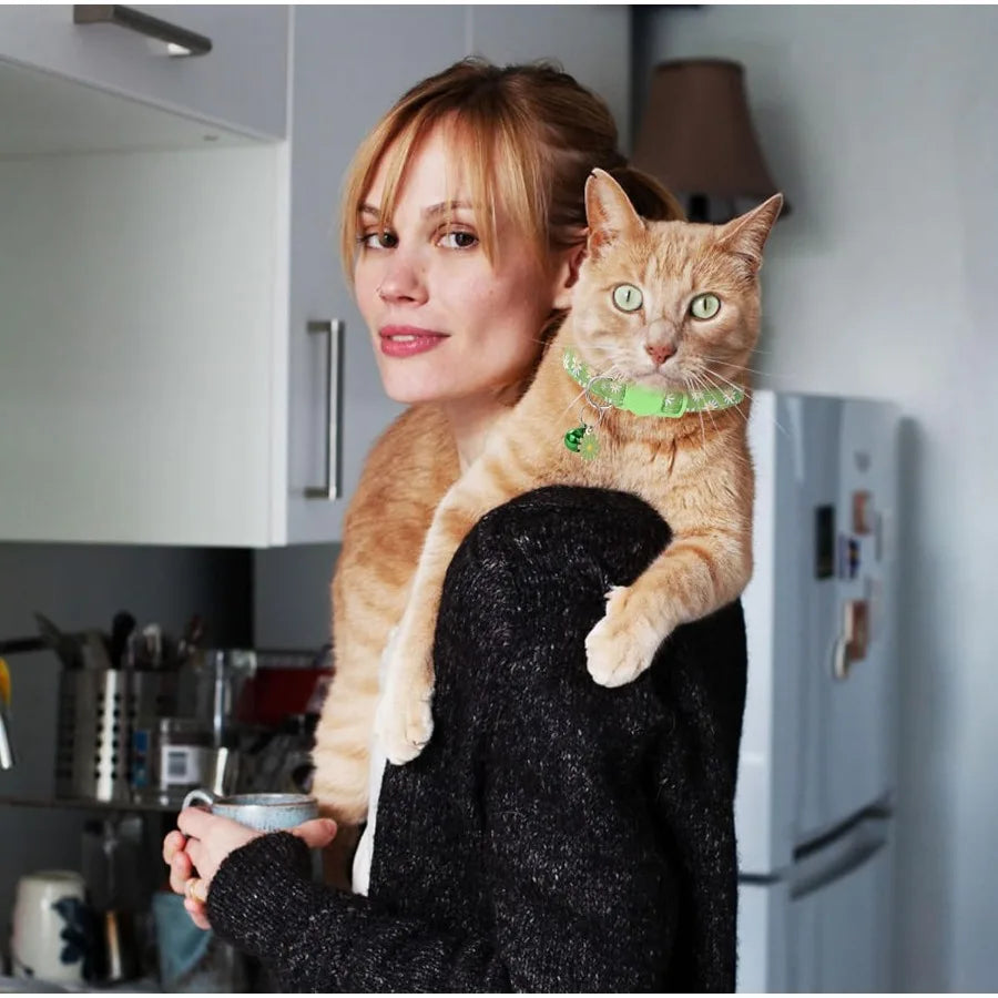 Hign-concerned Floral Cat Collar Set With Breakaway Safety