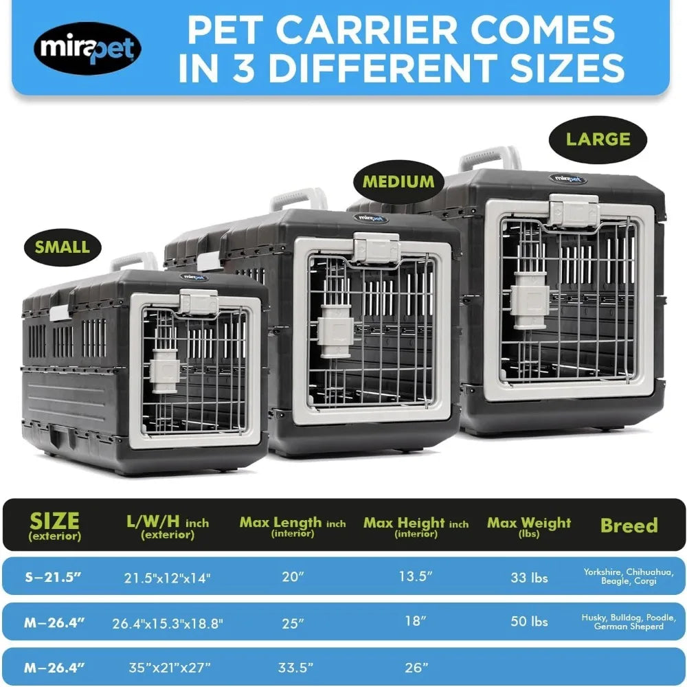 Collapsible Pet Carrier Crate For Cats And Dogs Portable