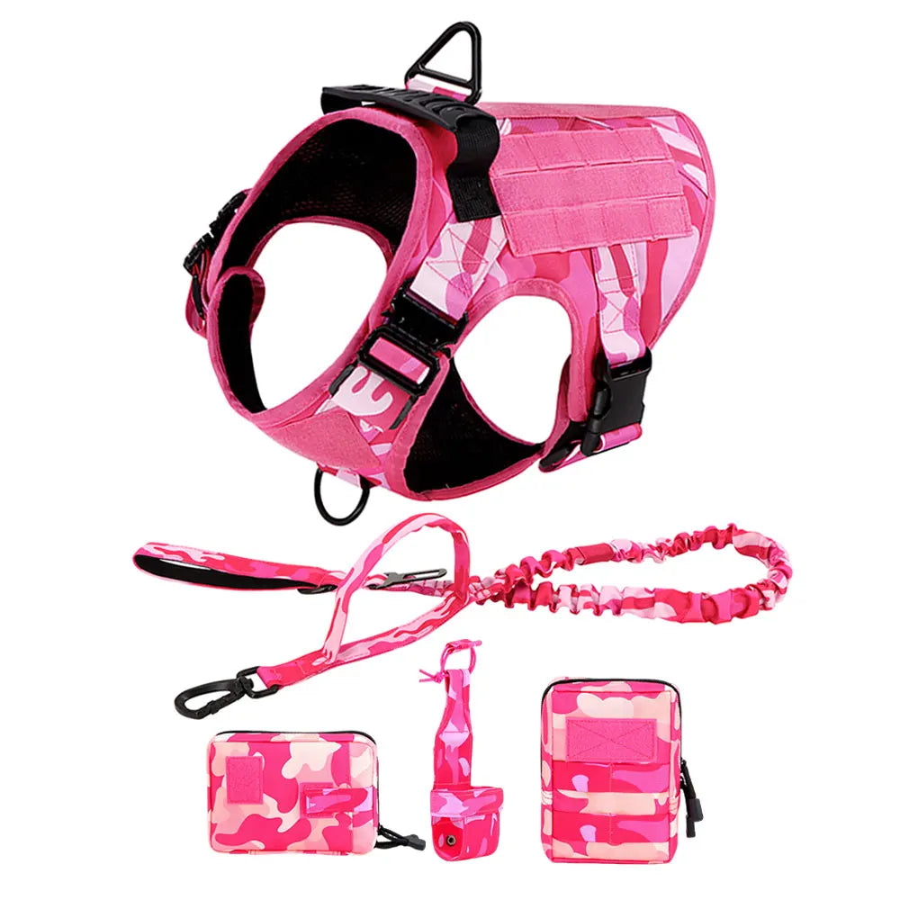 PETRAVELCN Military Camouflage Dog Harness Vest For Training