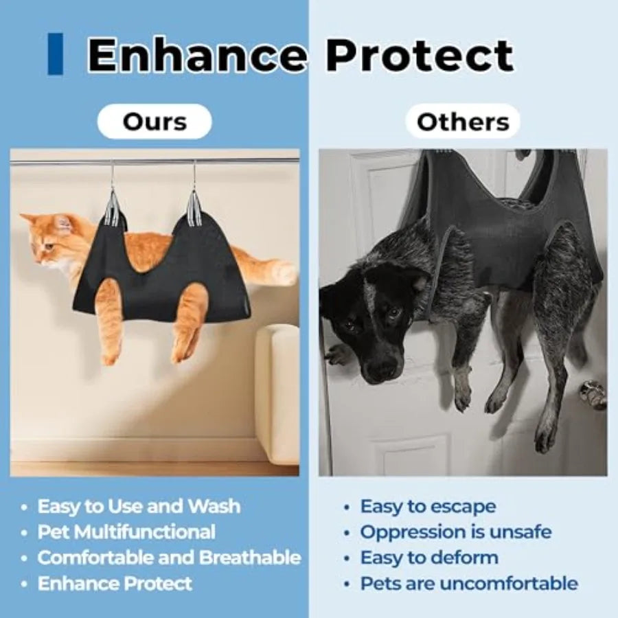 Hign-concerned Pet Grooming Hammock for Cats and Dogs Breathable Mesh