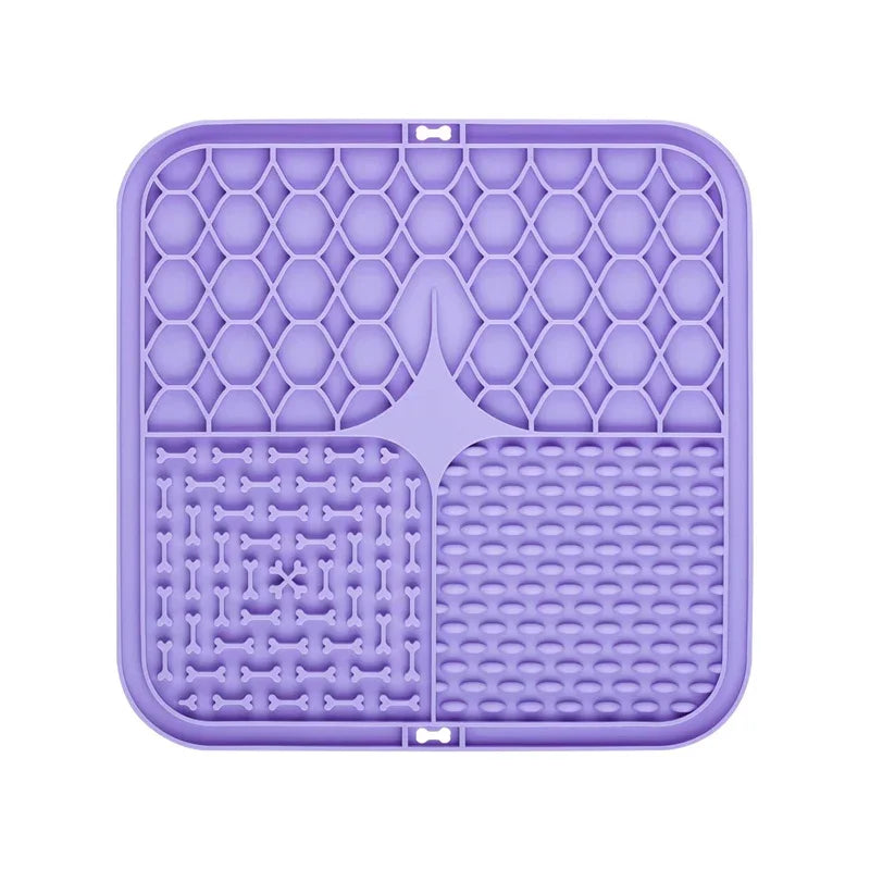 Hign-concerned Pet Lick Silicone Mat For Dogs Slow Food Plate Feeding