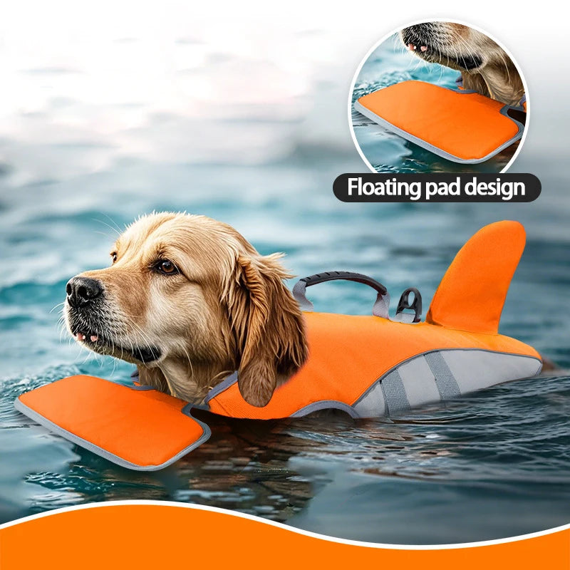 NONECN Shark Fin Dog Life Vest For Swimming And Surfing Safety