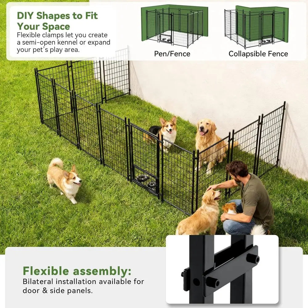 High-concerned Dog Kennel Outdoor Welded Wire With Lock