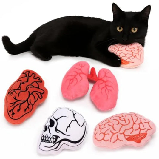 Hign-concerned Halloween Cat Toys Catnip 4pcs Interactive Chew Set