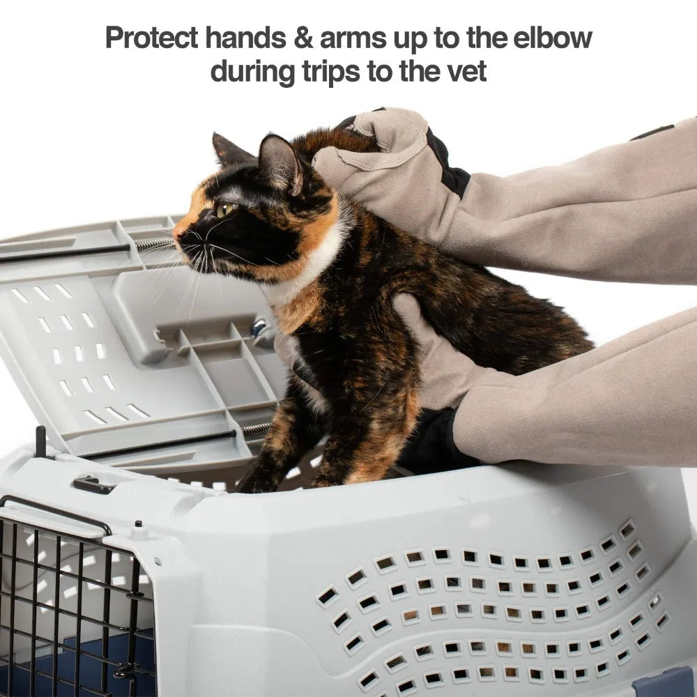 Multipurpose Pet Grooming Gloves Puncture Scratch and Water Resistant