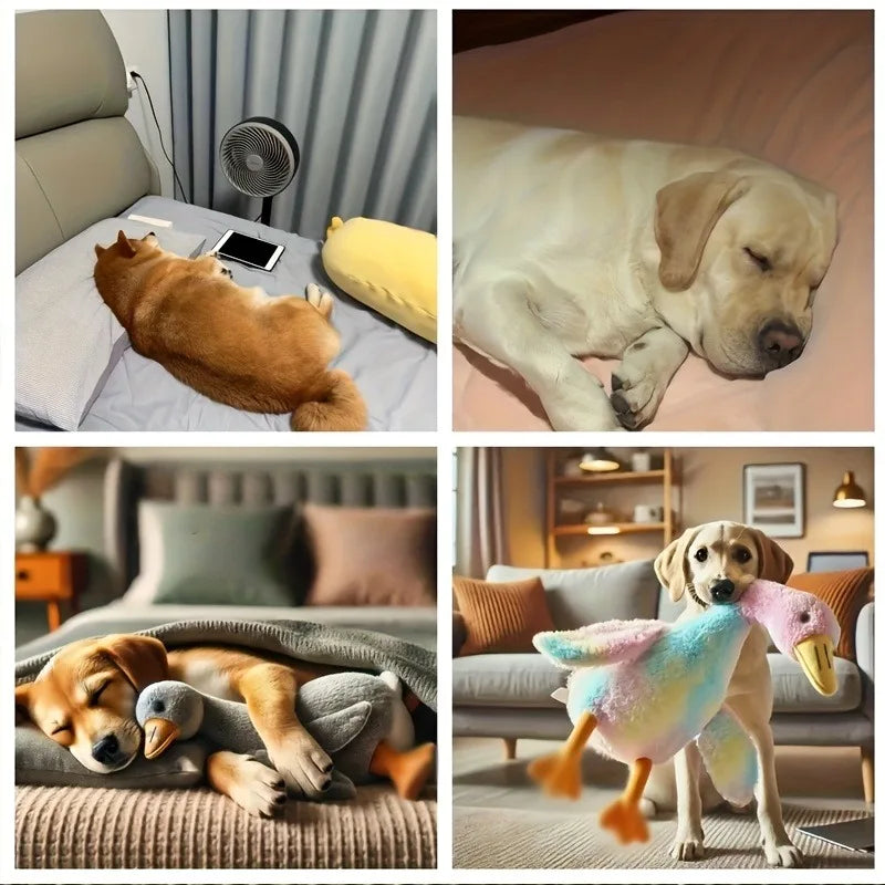 Duck Plush Toy For Pets Anxiety Relief Interactive Dog Companion