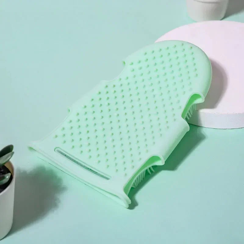 Hign-concerned Dog Cat Bath Glove Deshedding Massage Brush Silicone