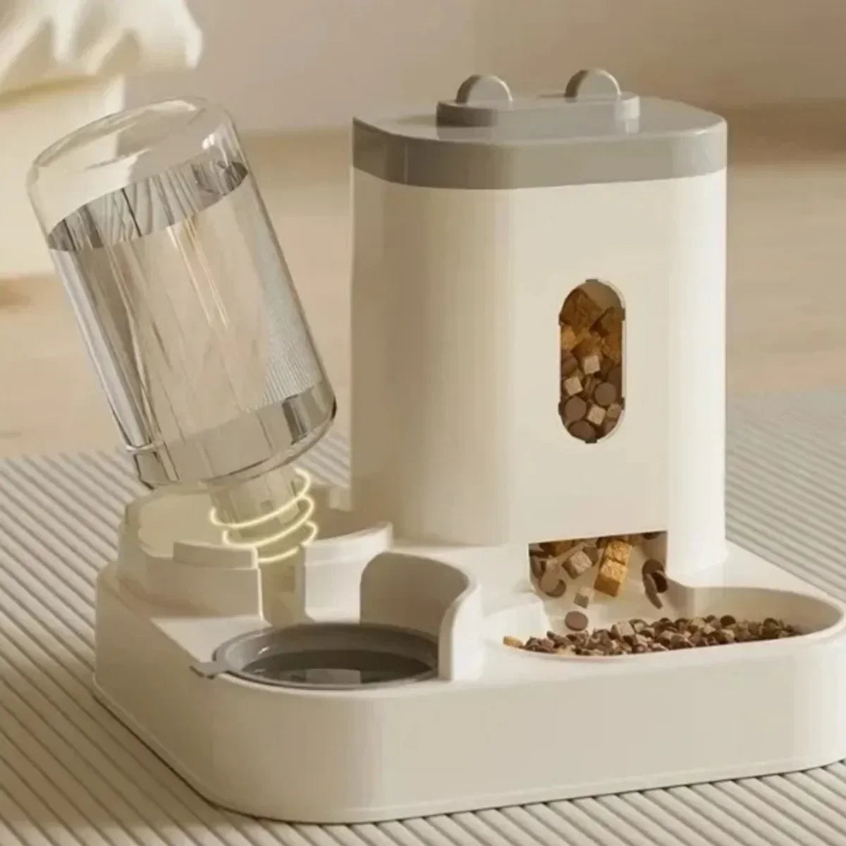 Automatic Pet Feeder And Water Fountain Large Capacity For Pets