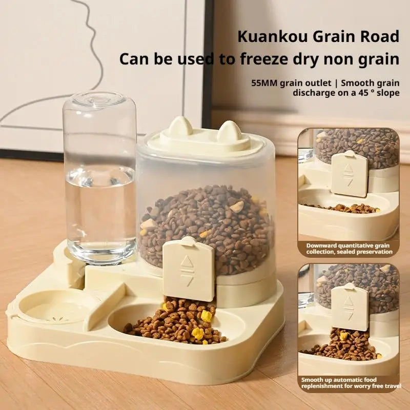 Automatic Cat Feeder And Waterer All In One Dispenser
