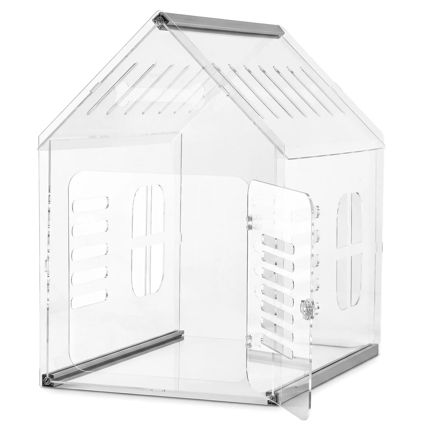 Acrylic Indoor Dog Kennel Lockable Ventilated Cage