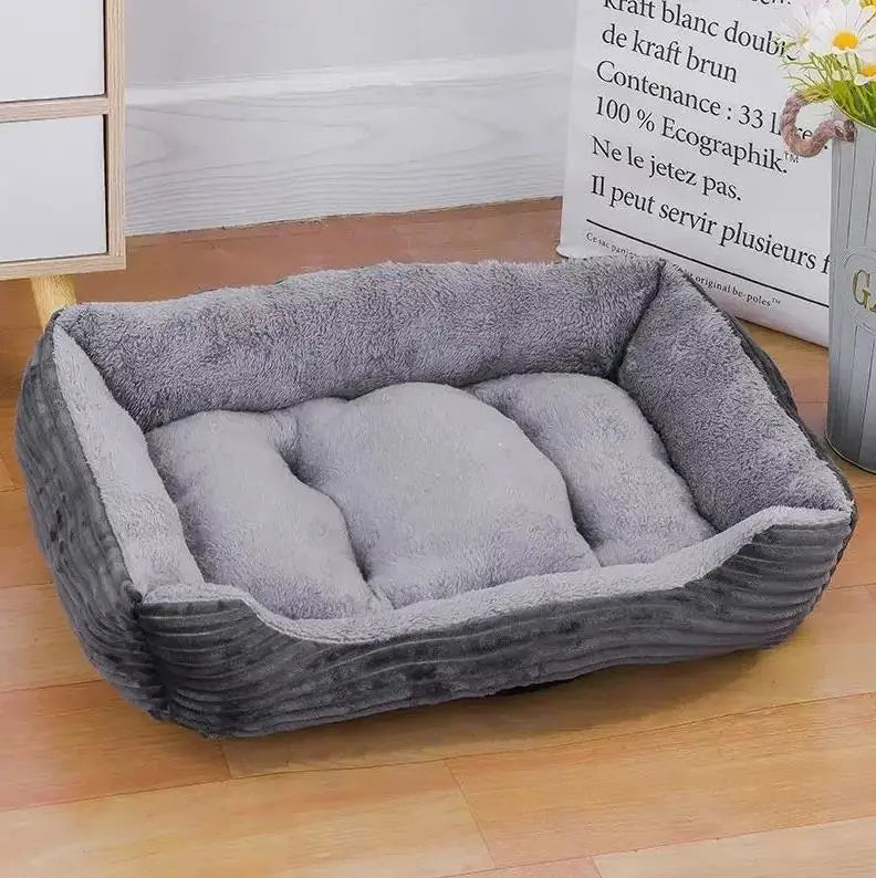 Plush Pet House Bed For Dogs And Cats Deep Cushion
