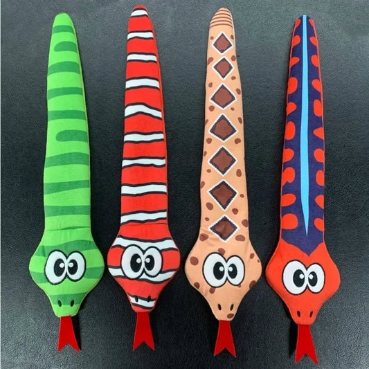 Hign Concerned Squeaky Snake Dog Toy Plush Interactive Chew Toy