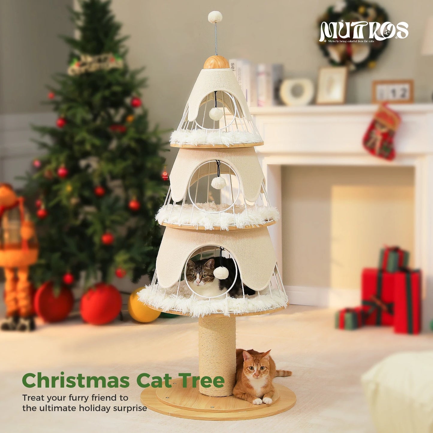 PAWZ Road Multi Level Cat Tree Tower With Cozy Condos