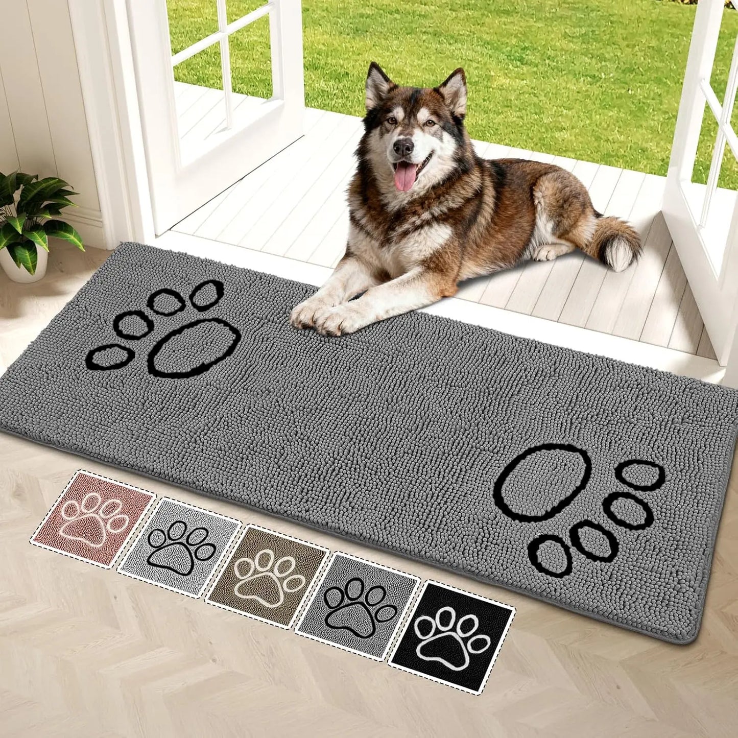 Super Absorbent Dog Door Mat Anti Slip Washable Pet Rug