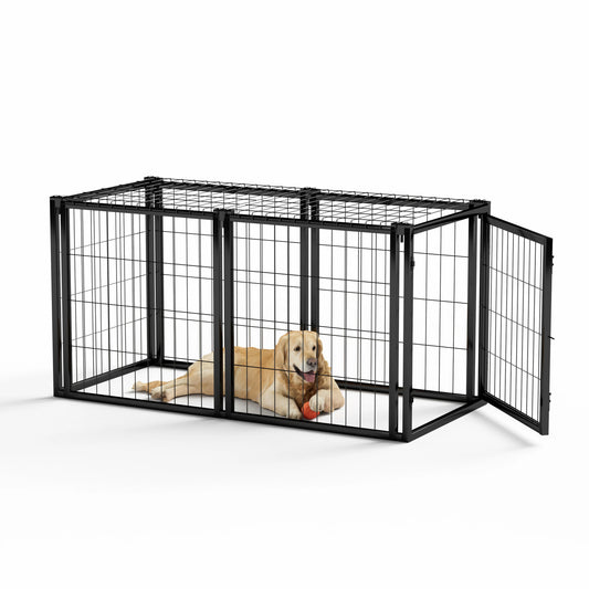 Iron Dog Crate Kennel for Puppies and Dogs Top Cage