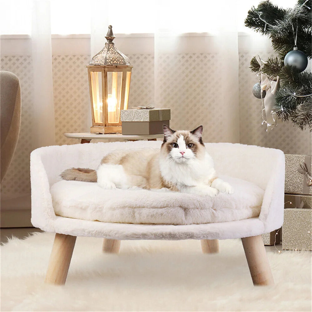BORWARTCN Ultra Soft Elevated Dog Cat Sofa Bed Lounger