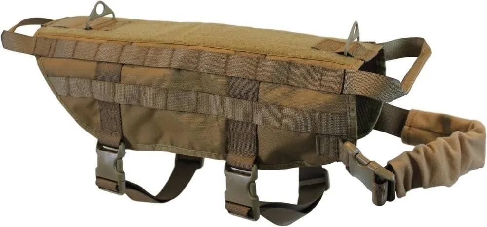 NONED Tactical Dog Vest Harness MOLLE Panels Hook Loop Patch