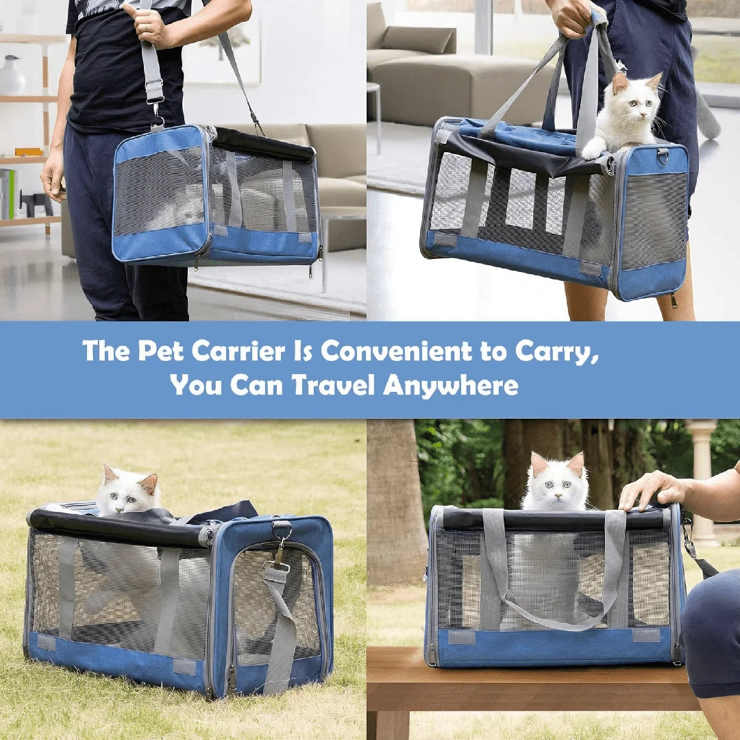 Airline Approved Foldable Pet Travel Cage for Cats and Dogs