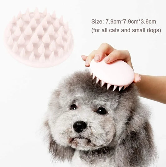 Cat Grooming Bathe Brush Silicone Massage Comb for Cats and Dogs
