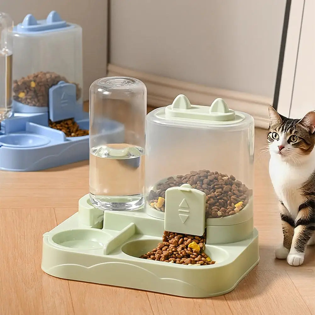 Automatic Cat Feeder And Waterer All In One Dispenser