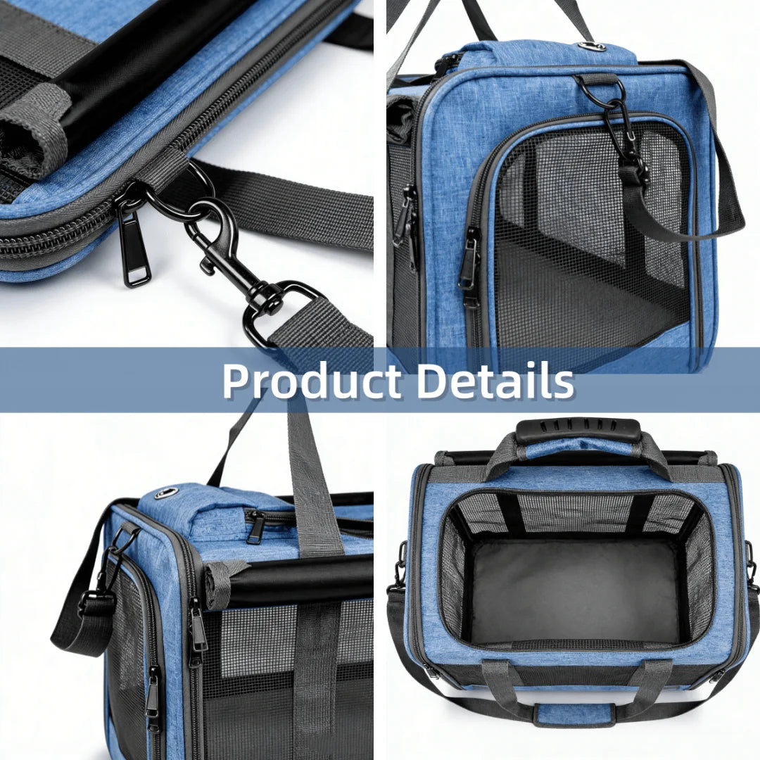 Airline Approved Foldable Pet Travel Cage for Cats and Dogs