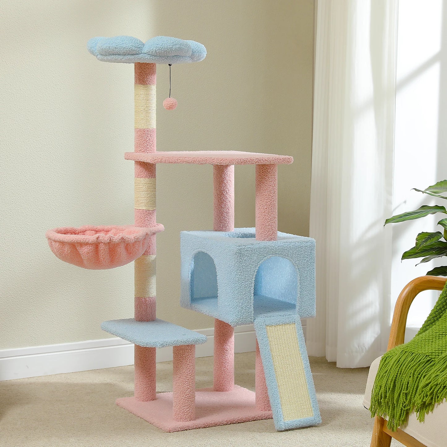 PEQULTICN Flower Cat Tree Multi Level Cat Tower