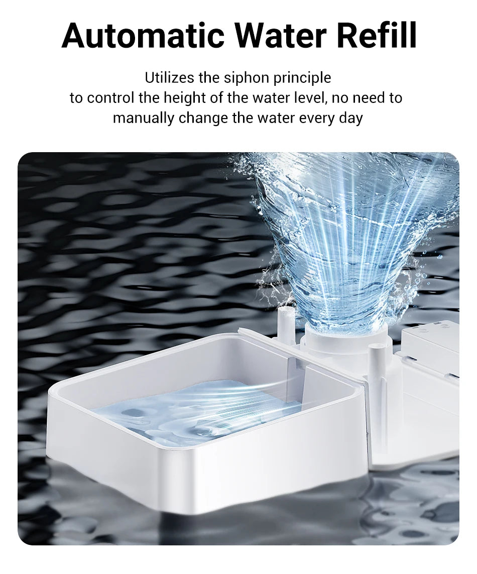 ROJECO 2In1 Automatic Pet Feeder And Water Fountain
