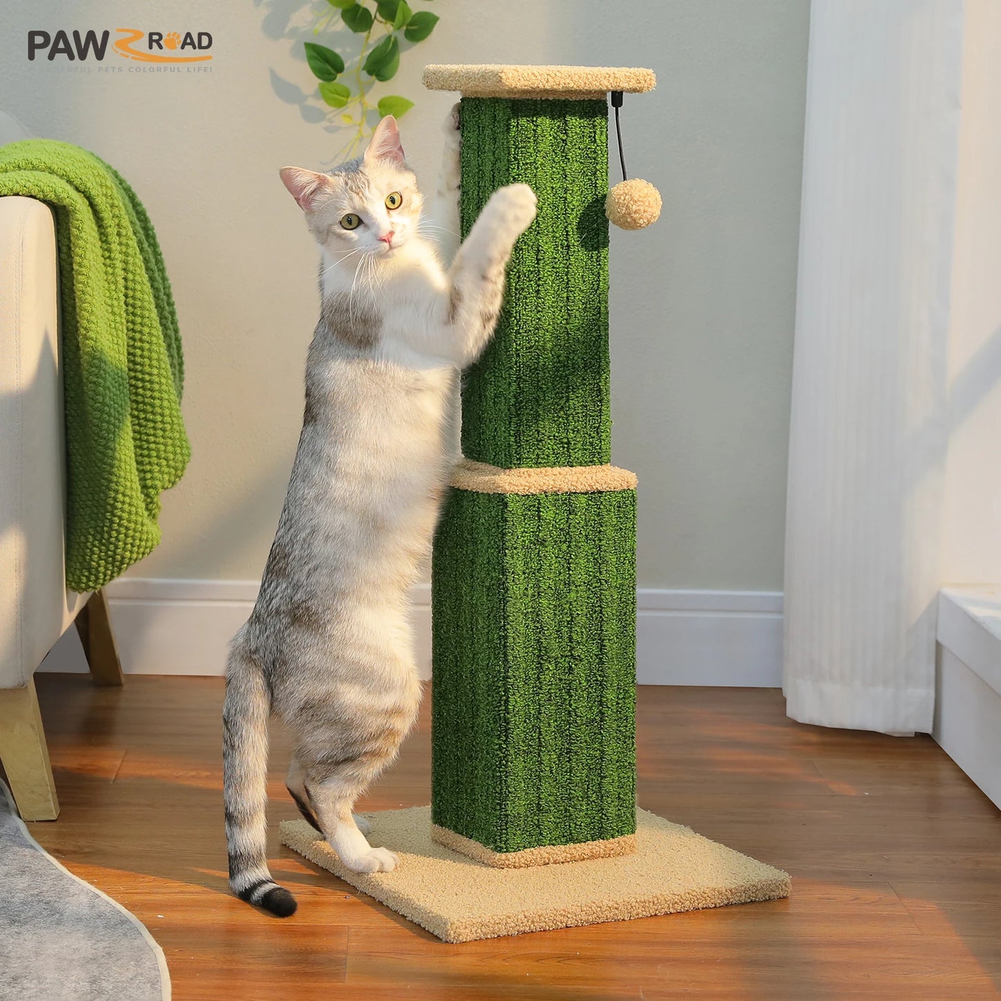 PAWZ Road Indoor Cat Scratching Post With Sisal Ball Toy