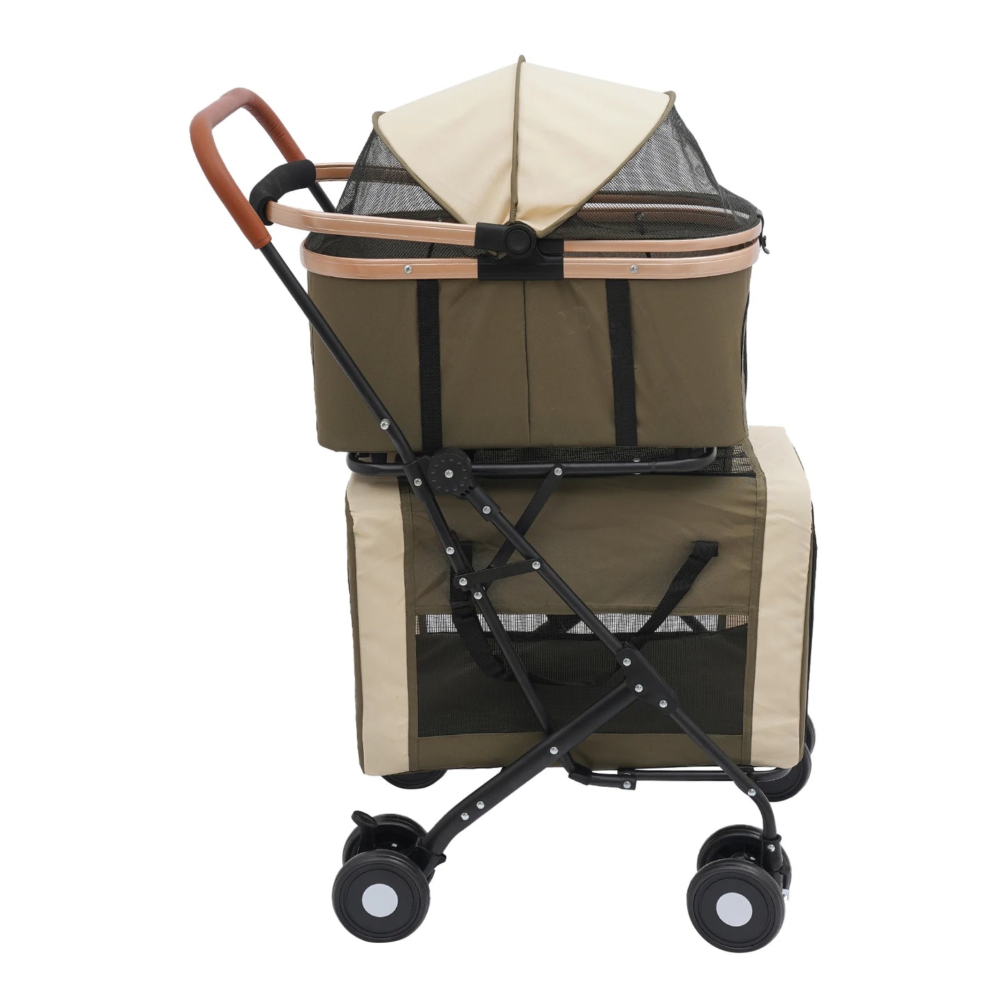Breed 3-In-1 Multifunctional Pet Stroller With Two Carriers