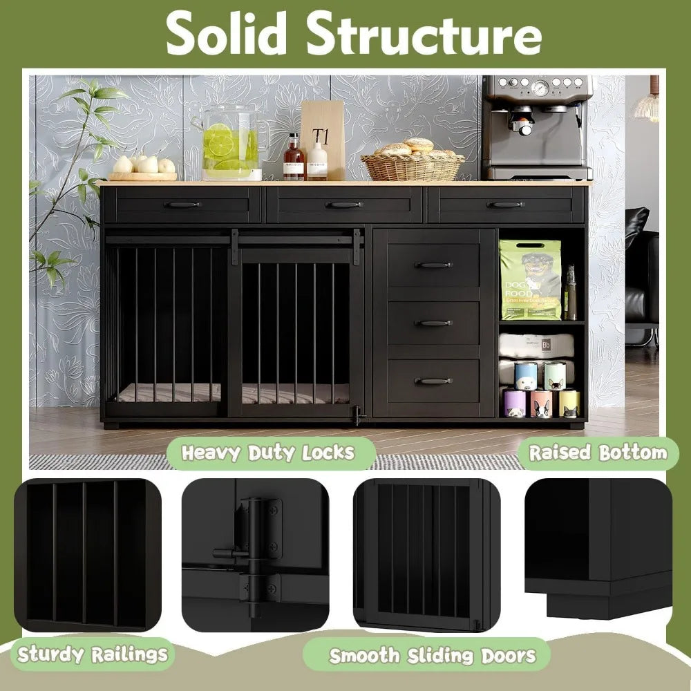 Dog Crate Furniture With Storage Heavy Duty Kennel Table