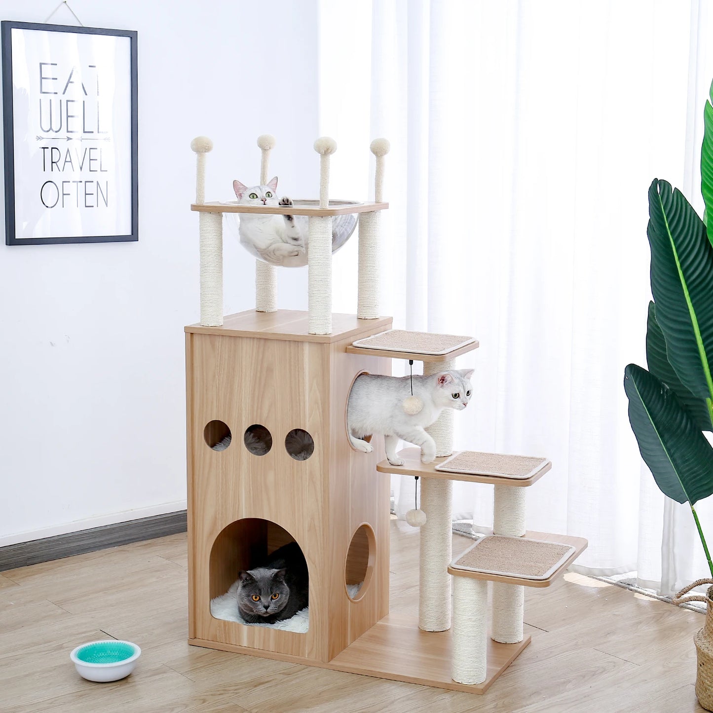 PAWZ Road Modern Cat Tree Tower For Large Indoor Cats