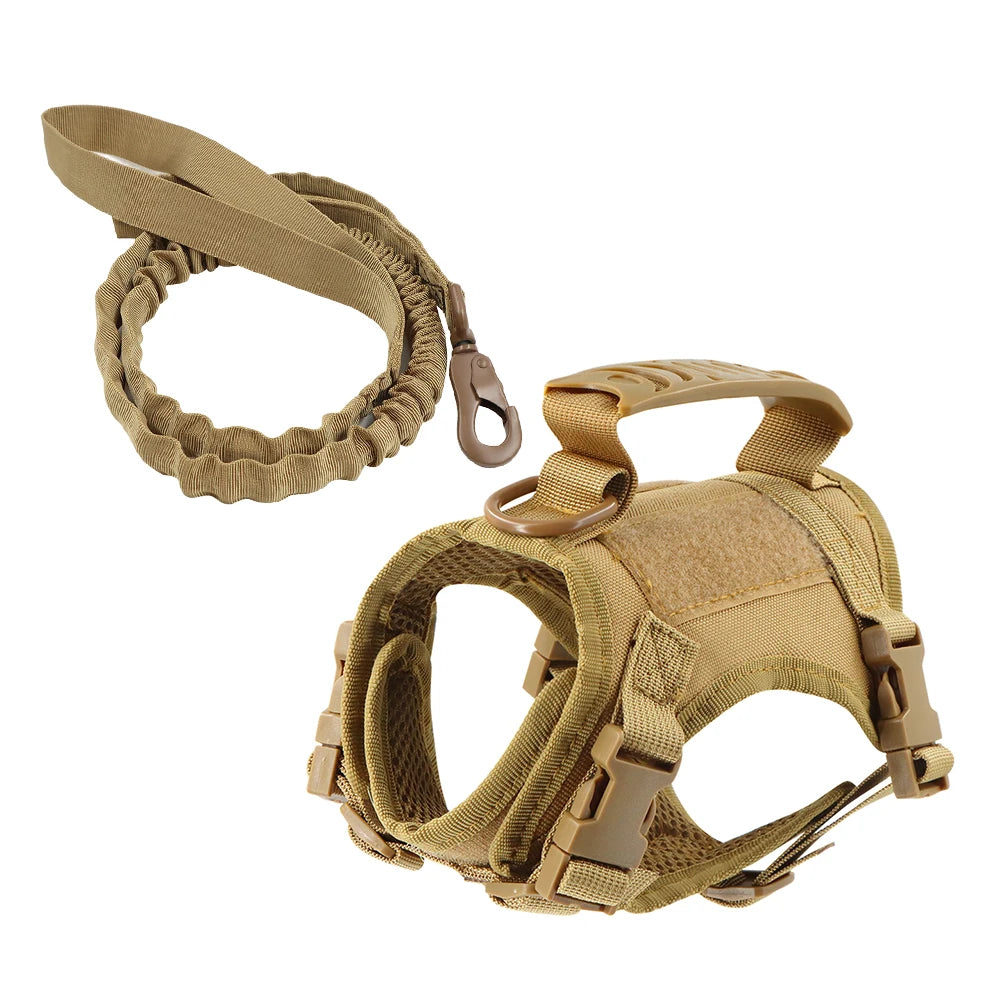 PETRAVELCN Tactical Puppy Harness Leash Set For Training And Walking