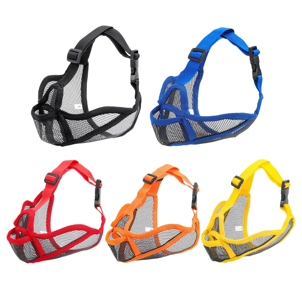 Breathable Muzzle for Short Snouted Dogs Prevent Barking French Bulldogs