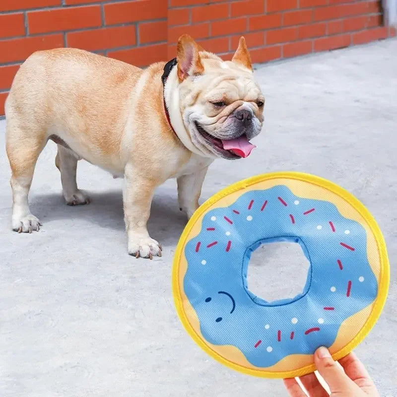 Qzee Dog Donuts Squeaky Outdoor Toy For Small And Medium Dogs
