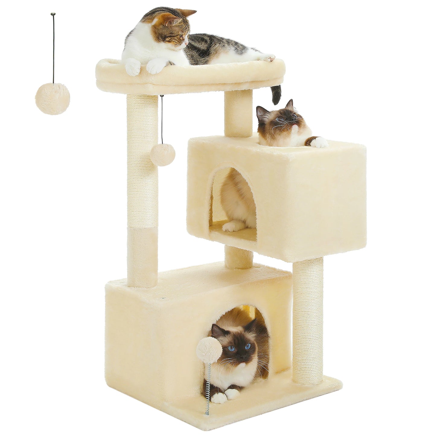 PAWZ Road Multi Level Cat Tree Tower With Sisal Posts