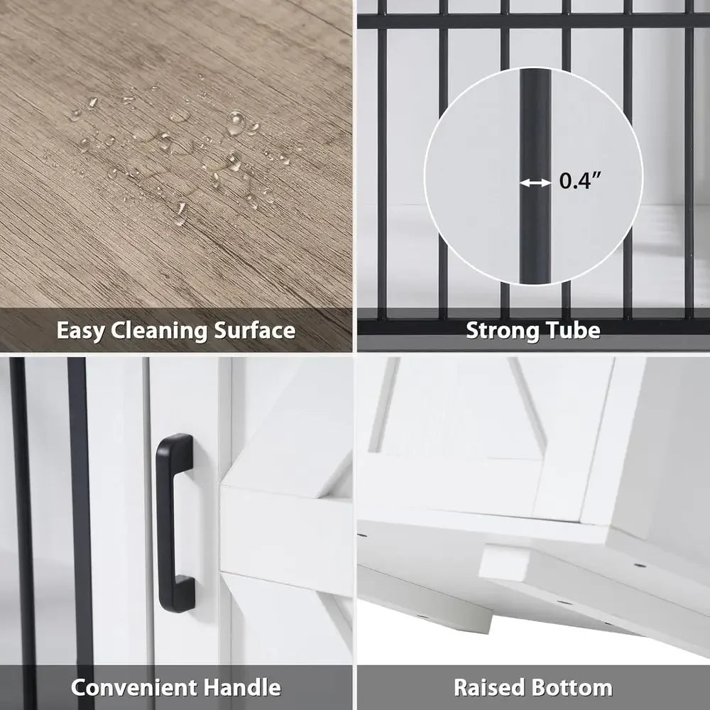 Indoor Dual Function Furniture Style Dog Crate With Storage Drawer