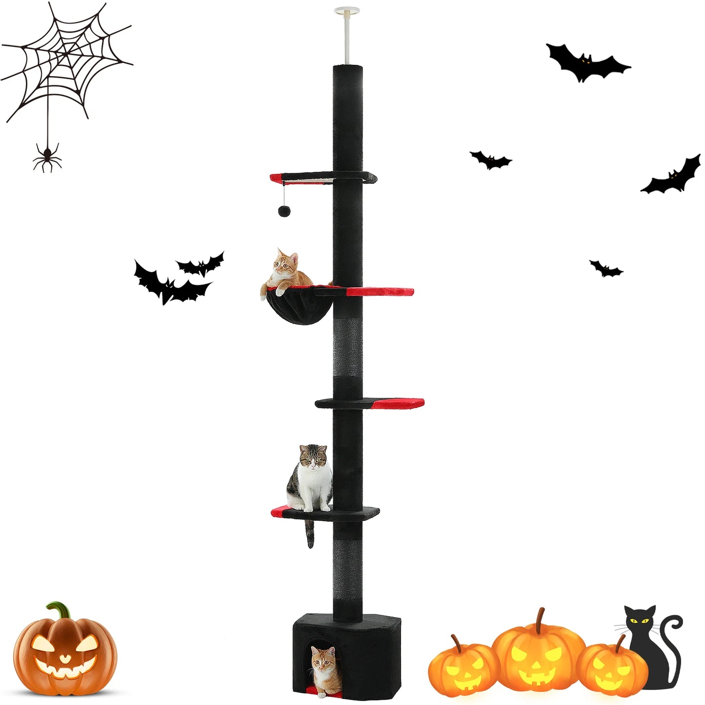 PAWZ Road Gothic Cat Tree Five Tier Floor To Ceiling