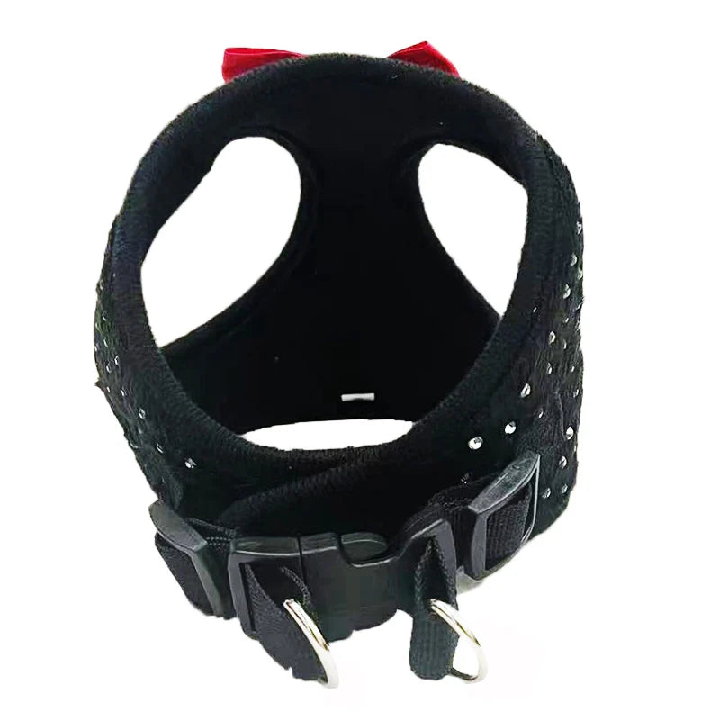 NONECN Diamond Decoration Soft Breathable Dog Chest Harness Vest