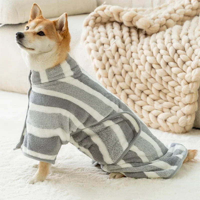 Dog Bathrobe With Absorbent Quick Dry Towel For Pets